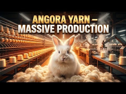 Industrial-Scale Angora Yarn Production Process | From Raw Fiber to Fully Packaged Luxury Yarn