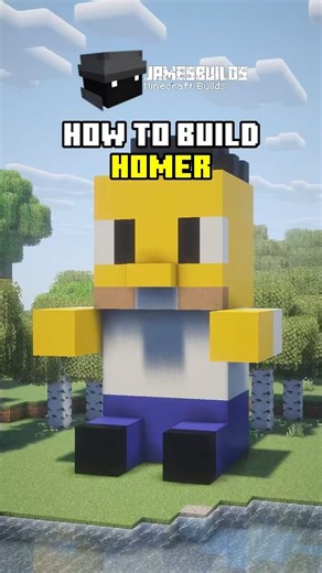 How to build Homer Simpson in Minecraft