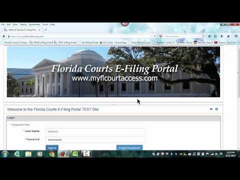 Florida Courts E-Filing Video - Getting Started for the Self Represented Litigant