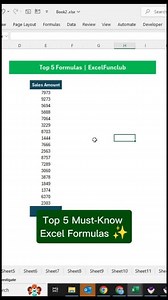15K views · 97 reactions | Top 5 Must-Know Excel Formulas  Excel formula, Data Validation, Excel, Excel tips, Excel tricks, Excel Tutorials #Excel #exceltricks #exceltips #exceltutoriales #ExcelHacks #msexceltutorials #msexceltricks #msexceltips #sheets #spreadsheets #AdvanceExcel | excel_funclub | Facebook