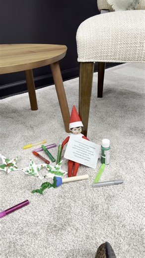 DreamWeaver® by Engineered Floors on Instagram: "Creative moments can get messy — especially when elves are involved. 🎄✨ After a run-in with green paint and glitter glue, our Lucky Penny 4878 Pine Cone carpet cleaned right up, proving it’s made for real life, real homes, and very enthusiastic artists. Be honest — would this stress you out, or would you laugh it off? 😅👇 #elfontheshelf #elfontheshelfideas #holidayfun #christmas2025 #DreamWeaverCarpet"