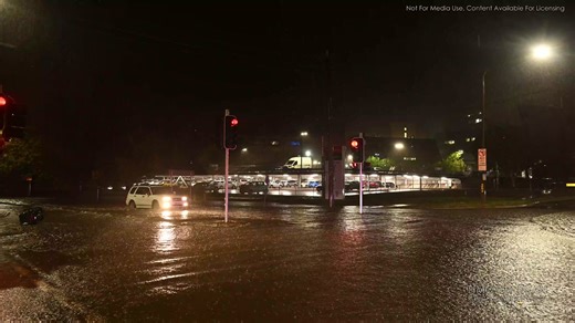 Significant flash flooding has occured throughout the Woden Valley in the ACT as a result of a static severe thunderstorm overnight. Several roads were inundated with water resulting in a number of vehicles being damaged. Sunday 8th February 2026 | Timothy Dean Photographer