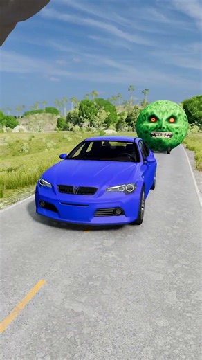 Big & Small Cars vs Giant Hand Slap - BeamNG.drive #shorts #beamngdrive #bus