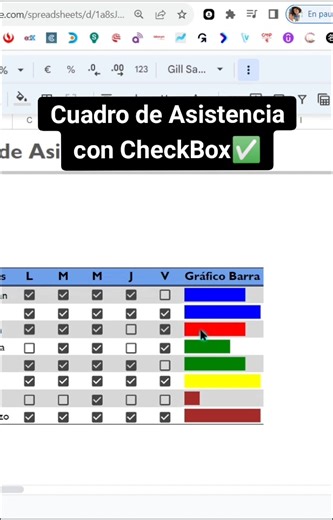 Creación de Cuadro de Asistencia con CheckBox en Google Sheets