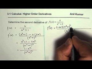 Simplified Second Derivative of Rational Function Important Steps MCV4U