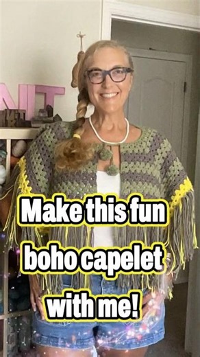 Crochet This Boho Fringe Capelet!
