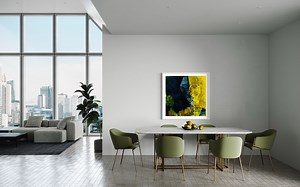 Estampe d'art moderne, image, téléchargement numérique, reproductions d'art, bleu, peinture, décoration murale, abstrait, art mural neutre, fait main, art