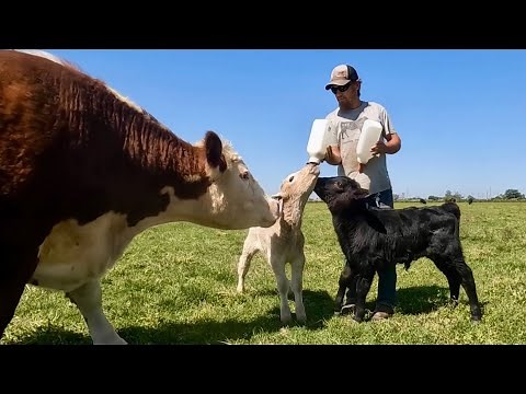 Introducing The Bottle Calves to the Cow Herd