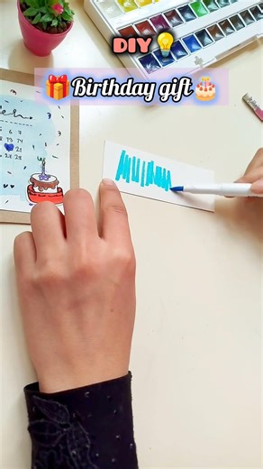 DIY Birthday Card in 26 Seconds Acrylic Art Fun! #art #painting #drawing #sketch #tutorial #how-to