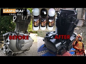 Motorcycle Engine Repainting using 2K technology of SAMURAI PAINT