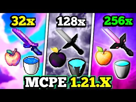 🔴 TOP 3 PvP TEXTURES FOR MCPE 1.21.X!! 😮 | 32x, 128x & 256x+ FPS!!