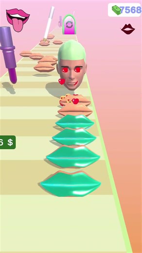 Lips Stack Run Master Game #97 #lipstick #shorts #games