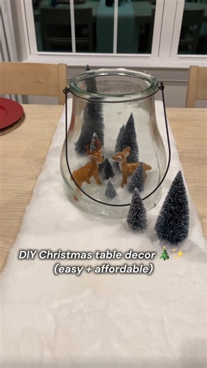 DIY Christmas table decor 🎄✨ Simple, festive, and so cute for the season. #ChristmasDIY #HolidayDecor #DIYHomeDecor #FestiveAesthetic #livingwithselene | livingwithselene