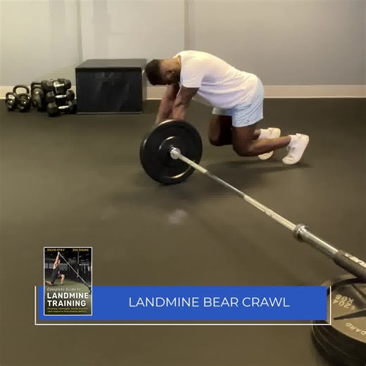 #WorkoutWednesday- The landmine bear crawl is a full body exercise,...