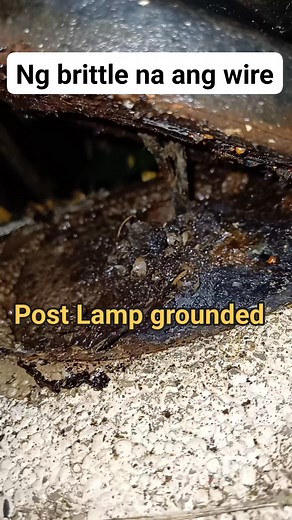 3K views | Grounnded ang post lamp sa gate ng client namin Ng brittle na kasi wire sa tagal at natanggal insulation #electrician #relay #panelboard #control #power #technician #Switch #wiring #diy #electrical | Electricians Guide | Facebook