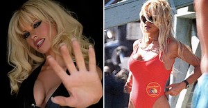 Lily James rocks Pamela Anderson's iconic red Baywatch swimsuit