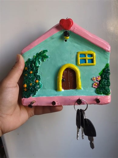 Creative House Key Holder: DIY Clay Art Tutorial