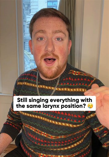 Your larynx (voice box) can move up and down to create completely different sounds. Here's what it sounds like: 🔽 LOW larynx = darker, richer tone 🔼 HIGH larynx = brighter, lighter tone Most singers get stuck using only one position without realizing they have options. Understanding how to control your larynx gives you more colors to paint with :) Want to stop being stuck in one sound and unlock your full vocal range? Check out my profile where I share daily vocal exercises that teach you how 