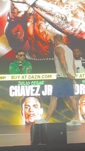 62K views · 369 reactions | Jake Paul had a GIFT for Julio Cesar Chavez Jr. at the press conference   #PaulChavezJr | Pro Boxing Fans | Facebook