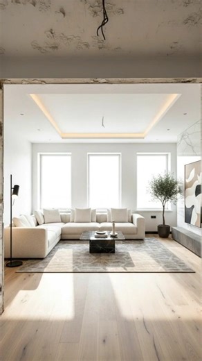 Modern Luxury Living Room Transformation Timelapse | #abandonedapartment #shorts