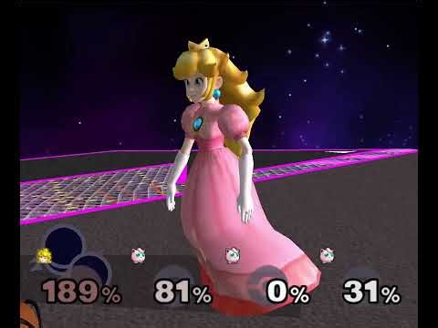 スマブラDX / SSBM - ピーチ マメクリボー(プリン)下投げ