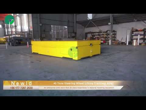 40 Tons Steering Wheel Lifting Trackless AGV#automobile #machine #manufacturing #transporter #tech