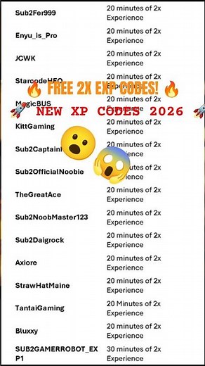 🔥 ALL NEW Blox Fruits 2X EXP Codes 2026! 🎁 Free XP Boosts #bloxfruits #roblox