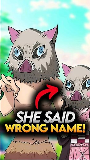 Inosuke taught Nezuko how to pronounce his NAME! Demon Slayer Hashira Training #demonslayer #shorts