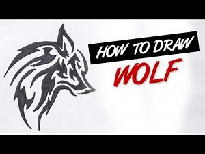 How to draw tribal wolf tattoo design #10