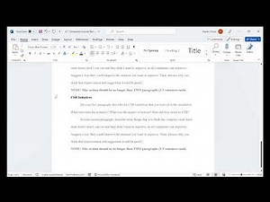 BUS 400 6 1 Assignment Video