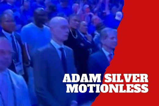 NBA fans are joking that Adam Silver is a robot after a video showing him motionless