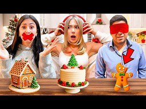 COCINANDO SIN VER, ESCUCHAR, Y HABLAR * versión navideña * 🎄| Hermanas JM