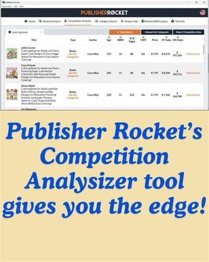 📚 Struggling to outshine your competition on Amazon? 🚀 Try Publisher Rocket's Compe...