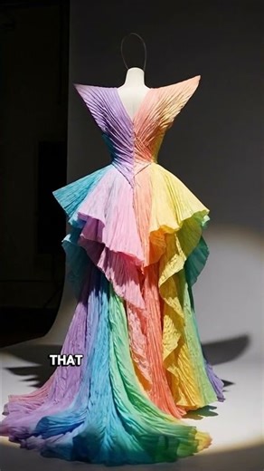 The impossible Rainbow Dress 🌈✨ #rainbowdress #highfashion