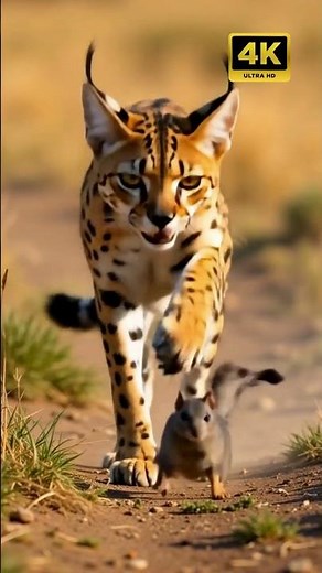 Serval's Savage Hunt: Leaping for Survival in the Masai Mara! #ServalCat