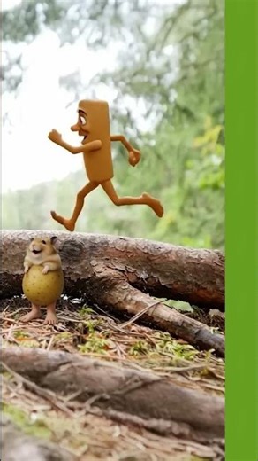 CGI Character Picks Mushroom in Forest #shorts