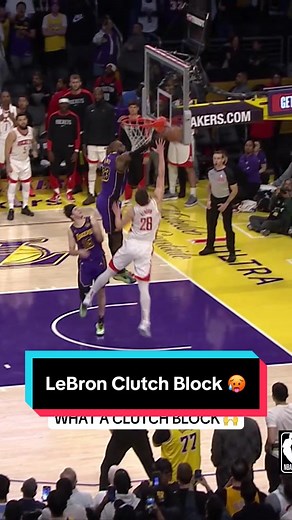 LeBron James Delivers a Clutch Block Against Rockets