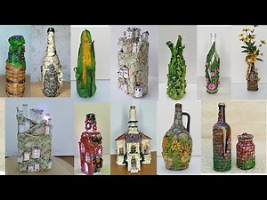 12 Stunning Bottle Art Ideas. Bottle decoration ideas. DIY Home Decor