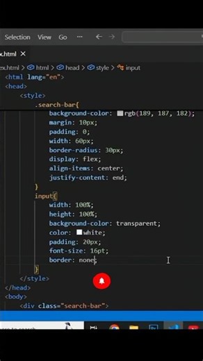 make an amazing search bar using html and css