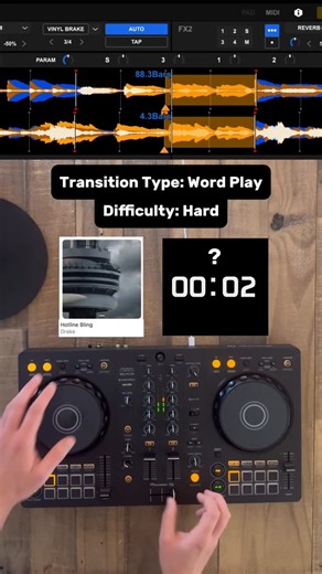 Born Abroad on Instagram: "All I do is… I know people are going to cry and say “this isn’t hard 😭”, but this is objectively hard to do in a real life set. If you get the loop slightly out or get your fader timing a split second off then it sounds awful. You can make it easier by just cutting straight from one to the other! #dj #djtransition #flx4 #rekordbox"