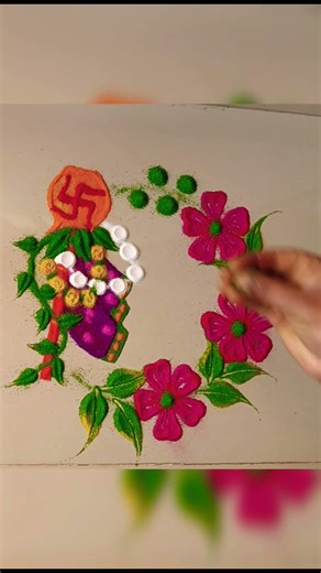 Happy Gudhi padwa @rangolibypoojaraut #art #rangoli #gudhipadwarangoli