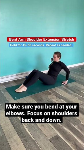 Bent Arm Shoulder Extension Stretch. Release those tight shoulders with this exercise.