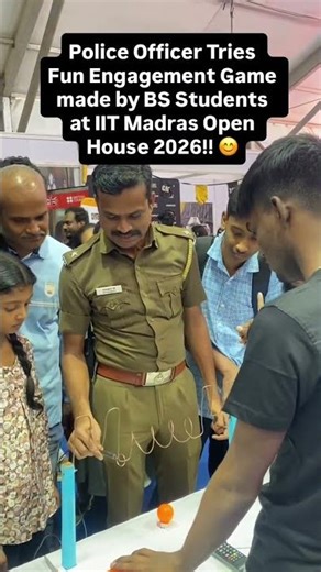 Police Officer Tries Fun Engagement Game made by BS Students at IIT Madras Open House 2026!!