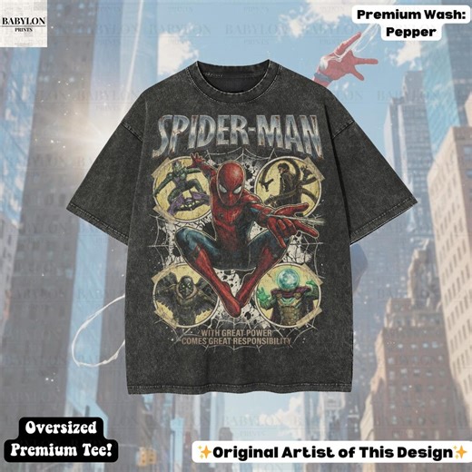 Oversized Spider-man Shirt: Marvel Villains Shirts, Tom Holland Spiderman Brand New Day Hoodie, Green Goblin Doc Ock Mysterio Sweatshirt - Etsy