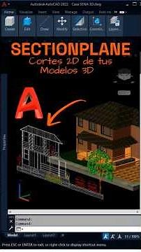 Section Plane 📐 | Cuts from 3D to 2D in AutoCAD 🫵🏻👷🏻 #autocad #autocadtips #autocad3d #architecture