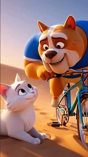 A Cat Takes a Phone Call in the Desert?! 😂🌵 | Funny 3D Cartoon Short with Cat & Dog Adventure