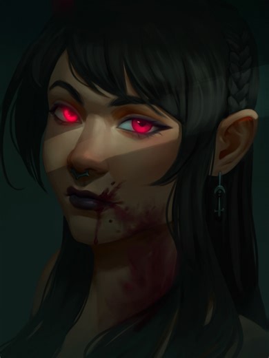 Stunning Digital Vampire Portrait Timelapse