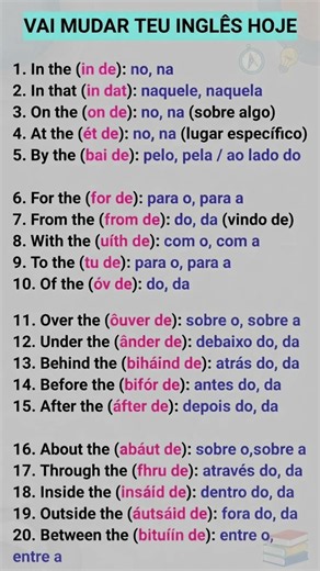 Aprenda inglês rápido e fácil! #aprenderinglês #pronunciaemingles