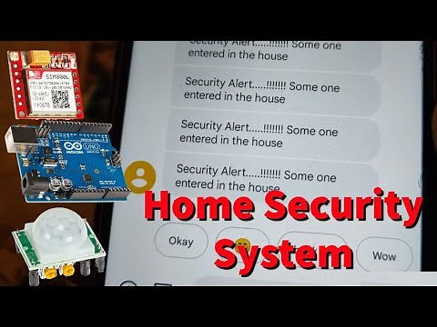 GSM based Home security system [ using SIM 800L GSM module ] | Protect Home and shop from theft