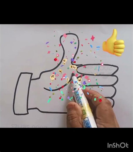 Draw easy thumbs up drawing/#art #drawing #easy #thumbsup #viral #short/Haa-Meem 4science